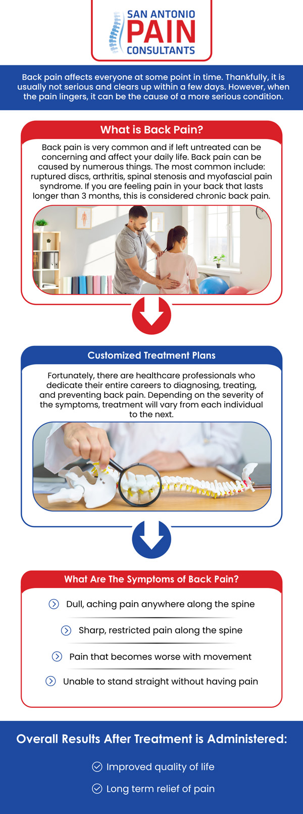 Struggling with back pain from sitting all day? At San Antonio Pain Consultants, we offer personalized treatments like epidural steroid injections, spinal cord stimulation, radiofrequency ablation, and more to help you regain a pain-free lifestyle. Let Dr. Darius Zagunis M.D. guide you toward long-term relief and improved mobility. For more information, contact us or schedule an appointment online. We are conveniently located at 3903 Wiseman Blvd, Ste 117, San Antonio, TX 78251. Struggling with back pain from sitting all day? At San Antonio Pain Consultants, we offer personalized treatments like epidural steroid injections, spinal cord stimulation, radiofrequency ablation, and more to help you regain a pain-free lifestyle. Let Dr. Darius Zagunis M.D. guide you toward long-term relief and improved mobility. For more information, contact us or schedule an appointment online. We are conveniently located at 3903 Wiseman Blvd, Ste 117, San Antonio, TX 78251.